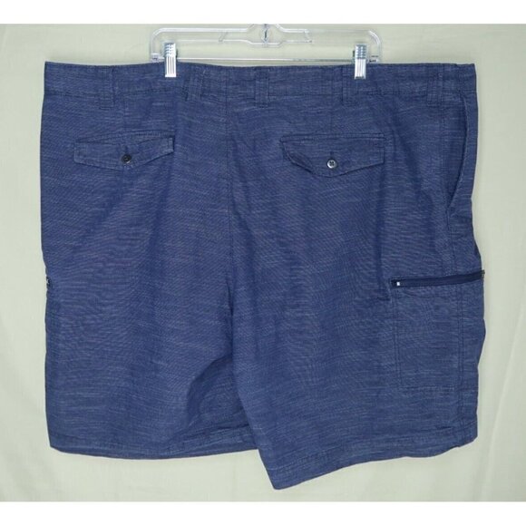 True Nation by DXL Hybrid Shorts Men's 52 Blue Zip Pockets Stretch Cotton Blend - Picture 4 of 9